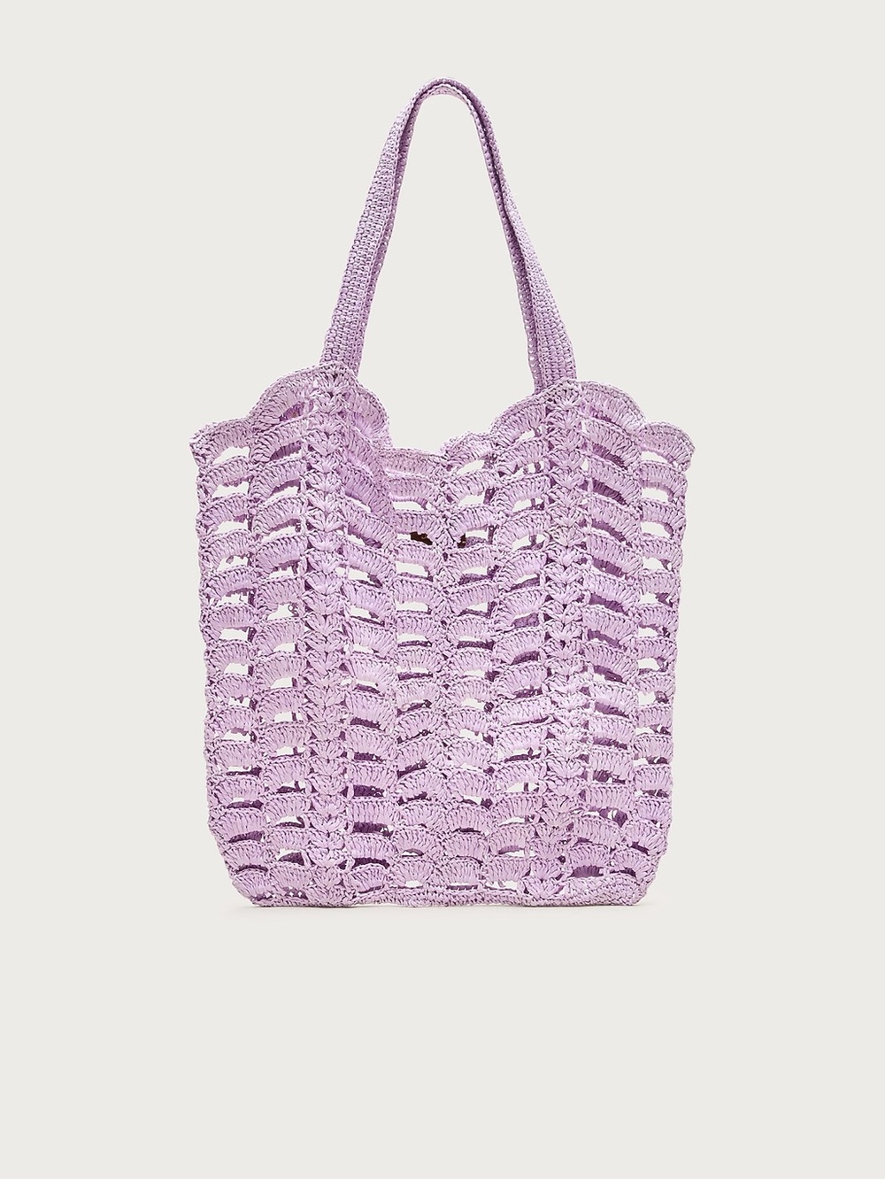 NWT J.Crew Handwoven Straw Crochet Tote Bag in Warm Lilac $128